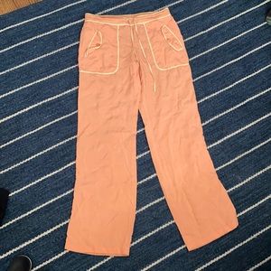 Moschino Peach Silk Pants Sz 8